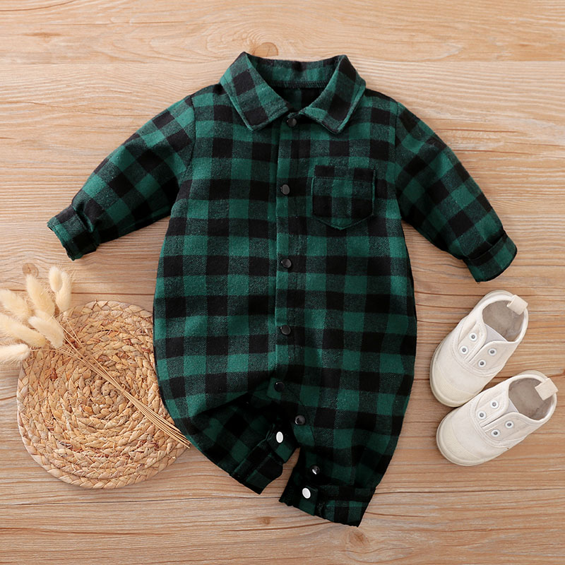 Baby Xmas Clothing - Одежда для новорожденных мальчиков, зеленый клетчатый